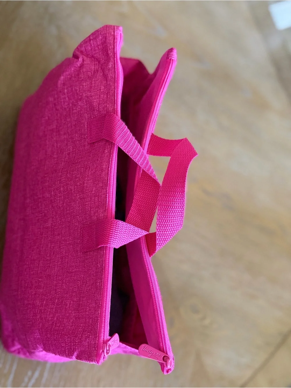 Thirty-One Super Swap-It Pocket Tote Organizer Bag - Hot Pink Crosshatch - NEW